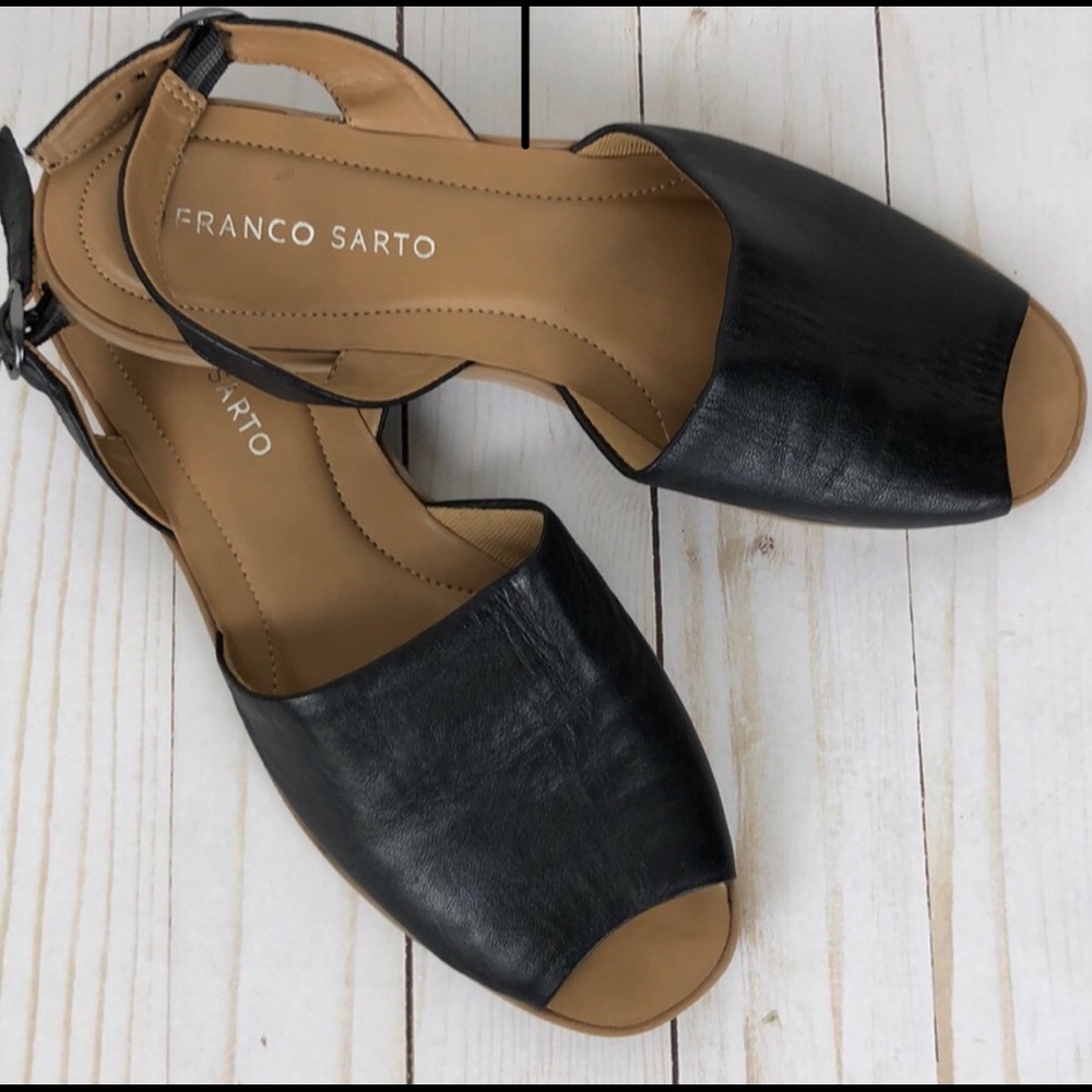 Franco Sarto Black Buttery Soft Leather